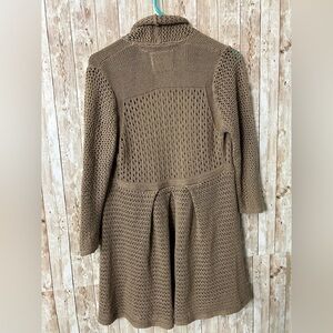 Angel of The North Anthropologie M brown open cardigan sweater Lagenlook…